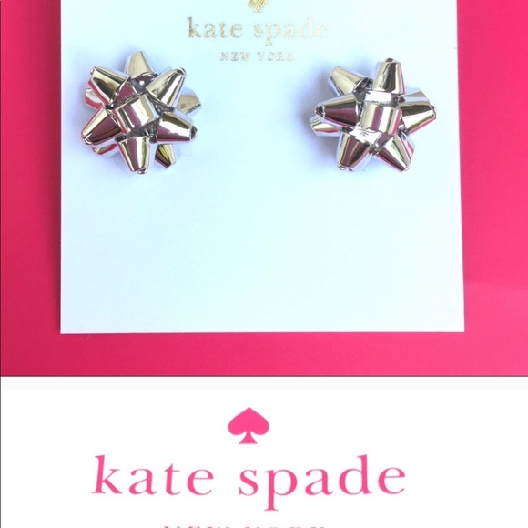 kate spade Jewelry - ♠️ Kate Spade Silver Bourgeois Bow Earrings NWT